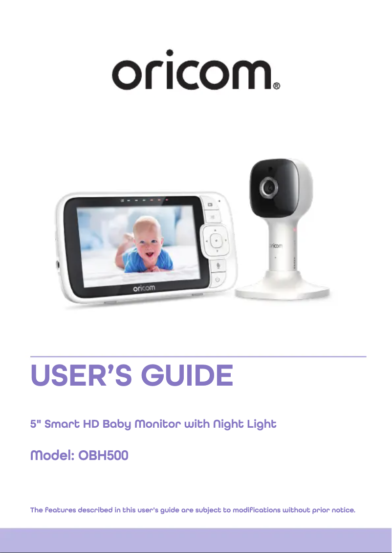 Image de la première page du manuel de l'appareil BabySense 7 OBH500