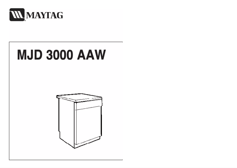 First page image of the manual for MJD3000AAW