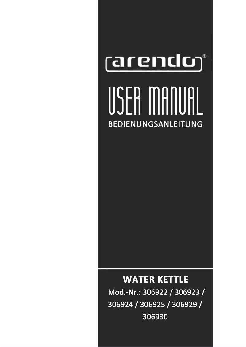 Page 1 of the manual User Manual Arendo Wood Style 306923