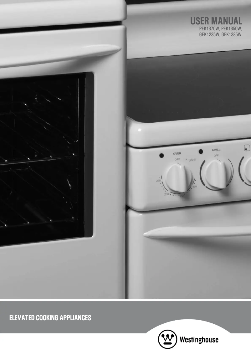 First page image of the manual for GEK1385W