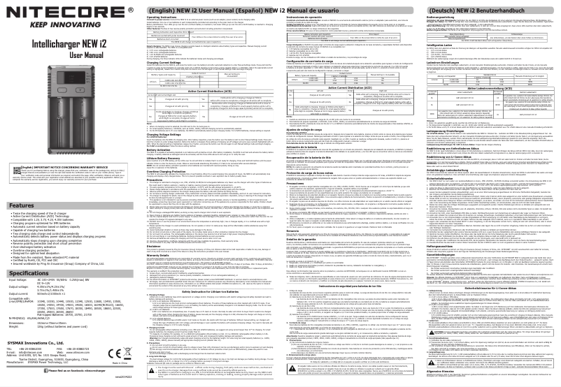 First page image of the manual for Intellicharger NEW i2