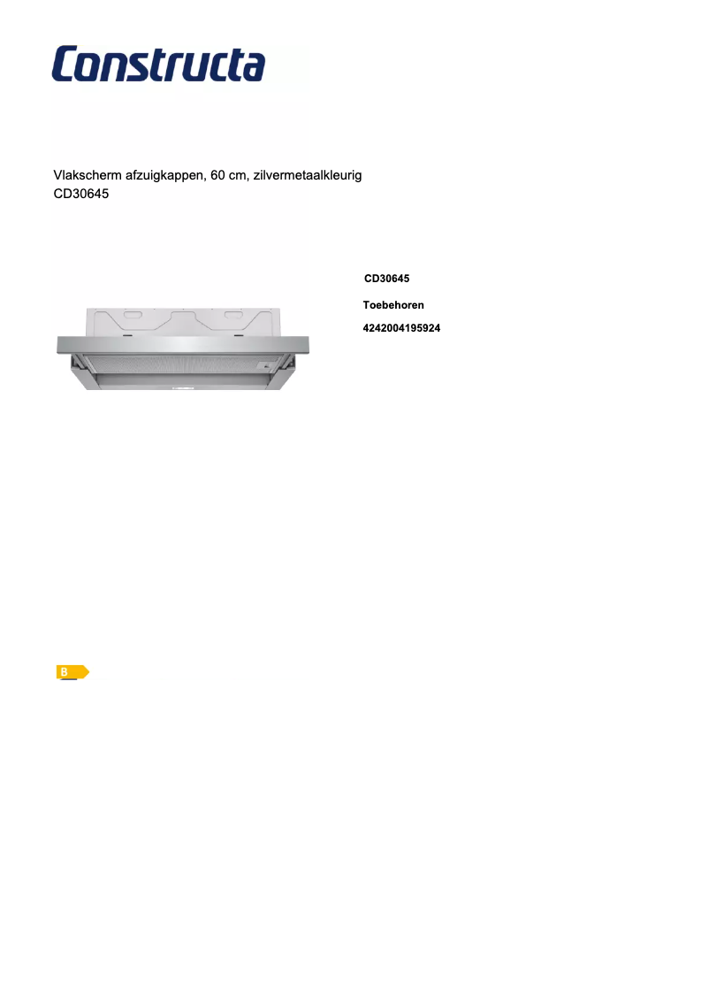 First page image of the manual for CD30645