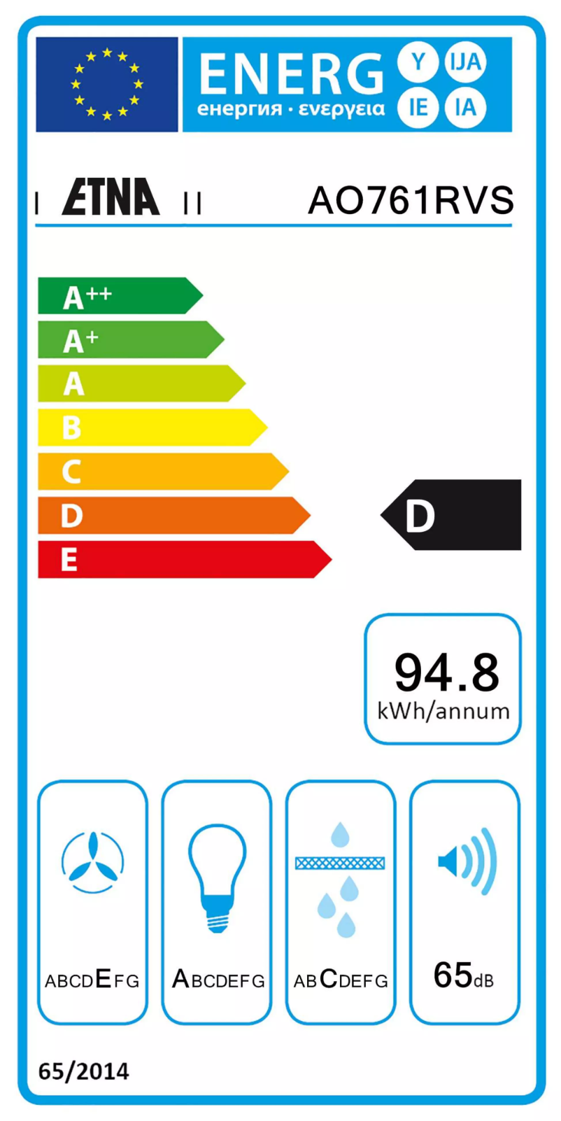 First page image of the manual for AO761RVS