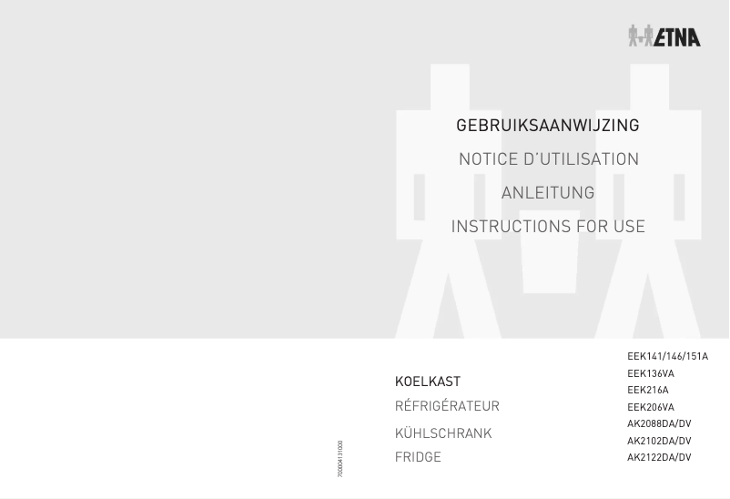 First page image of the manual for EEK216VA