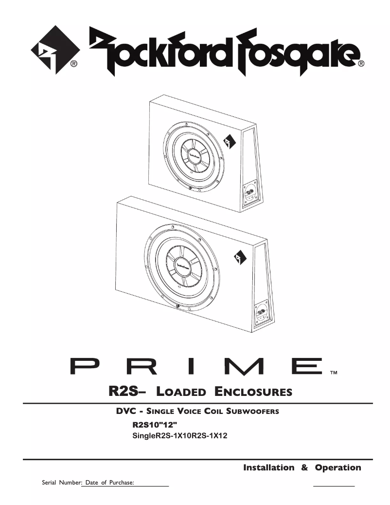 Image de la première page du manuel de l'appareil Prime R2S-1X12
