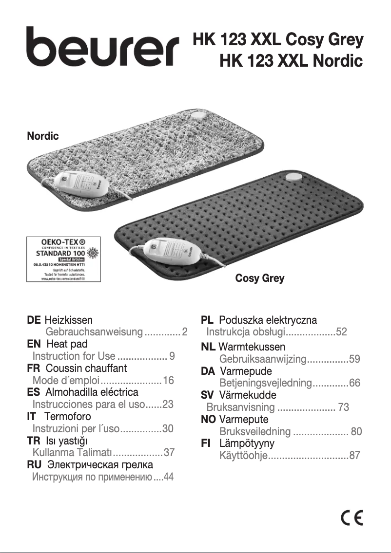 First page image of the manual for HK 123 XXL