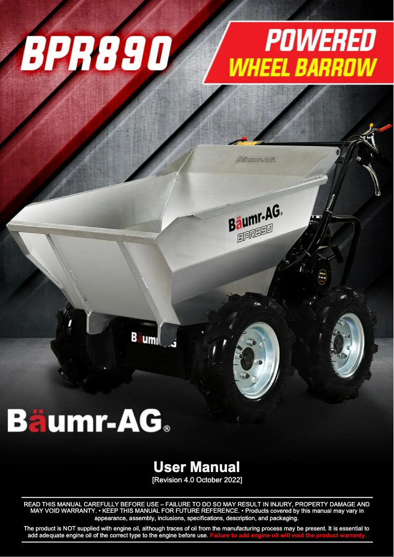 Image de la première page du manuel de l'appareil BPR890