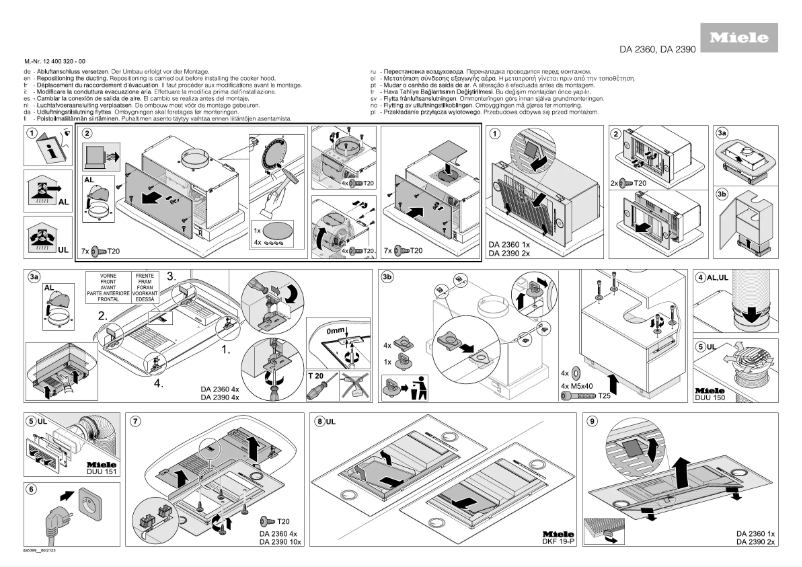 Page 1 of the manual Instructions / Assembly Miele DA 2390