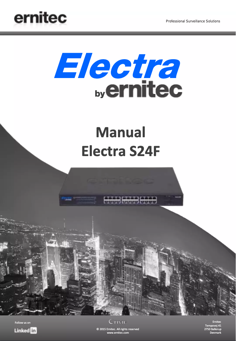 First page image of the manual for ELECTRA-S-24F