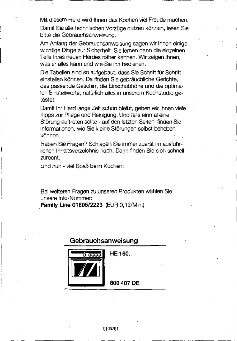 Page 1 of the manual User Manual Siemens HE16054