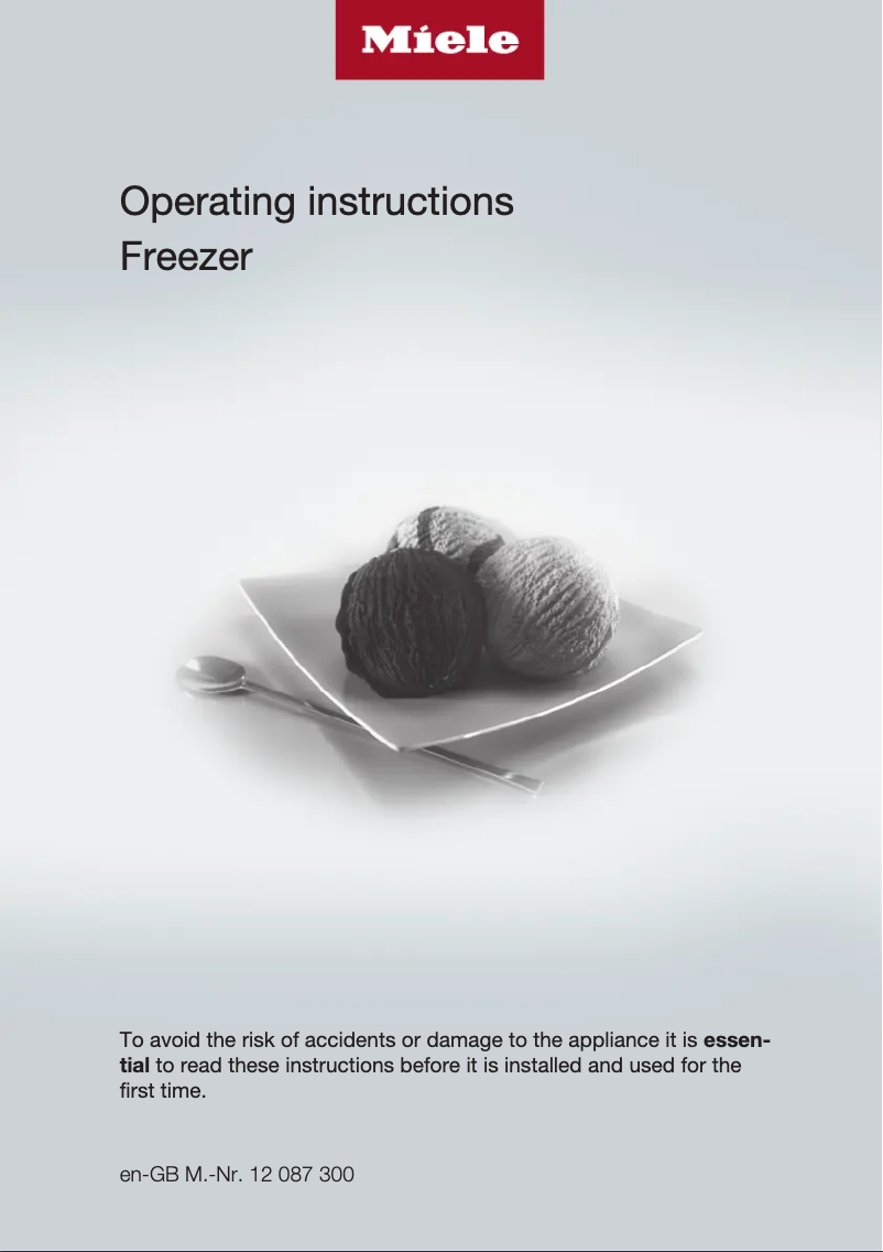 Page 1 of the manual User Manual Miele FN 4322 E