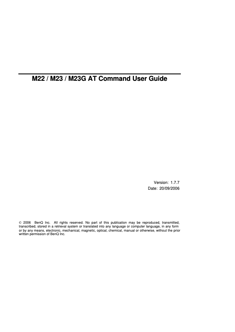 Image de la première page du manuel de l'appareil M22