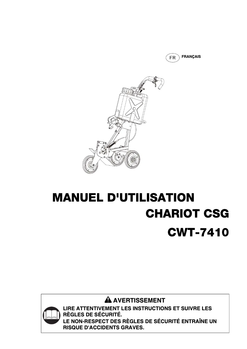 Page 1 of the manual User Manual Shindaiwa CWT-7410
