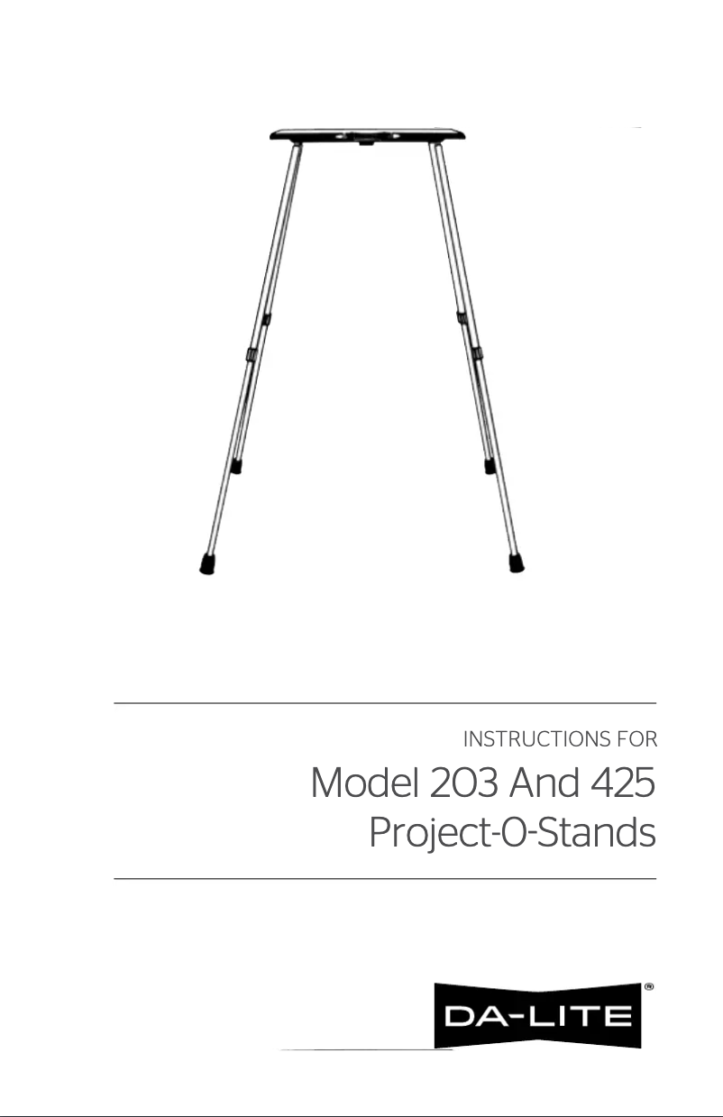 Page 1 of the manual User Manual Da-Lite Project-O-Stand 42068