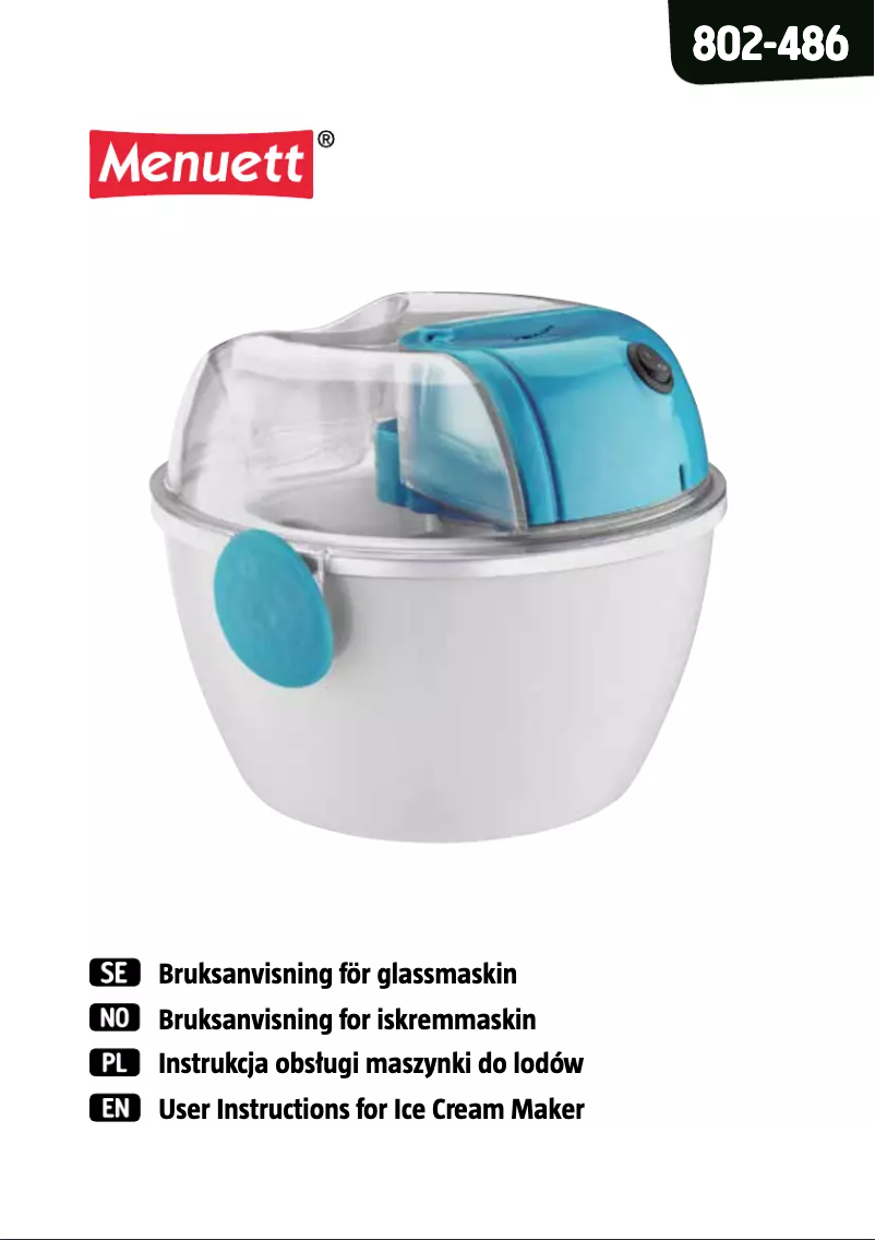 Page 1 of the manual User Manual Menuett 802-486