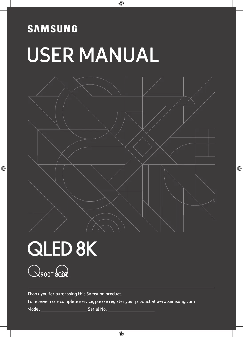 Page 1 of the manual User Manual Samsung QE65Q800TATXXU