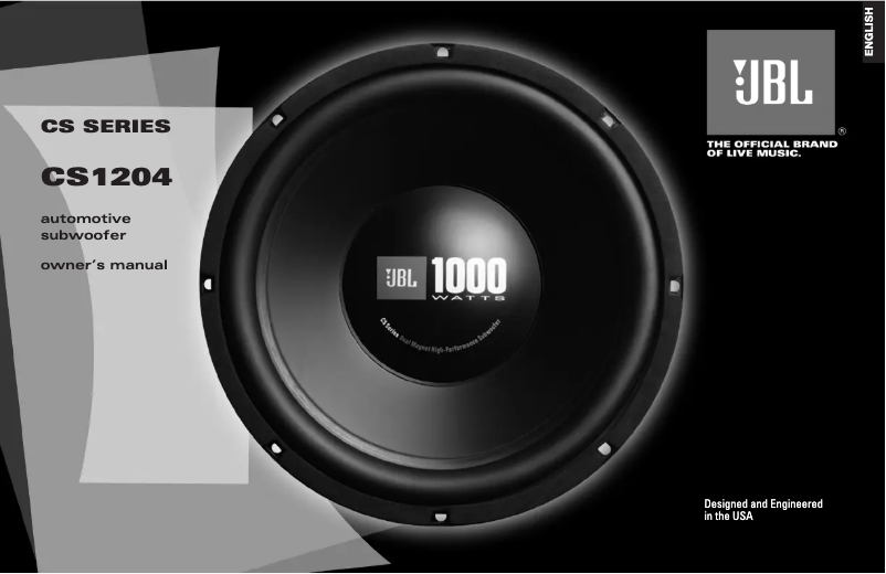 First page image of the manual for CS1204