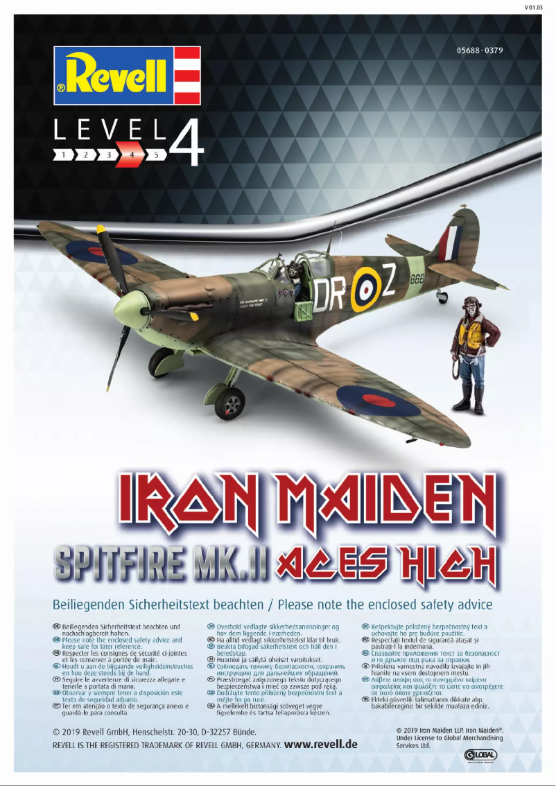 First page image of the manual for Spitfire Mk.II Aces High Iron Maiden