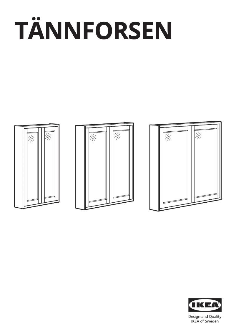 First page image of the manual for TÄNNFORSEN 305.354.87