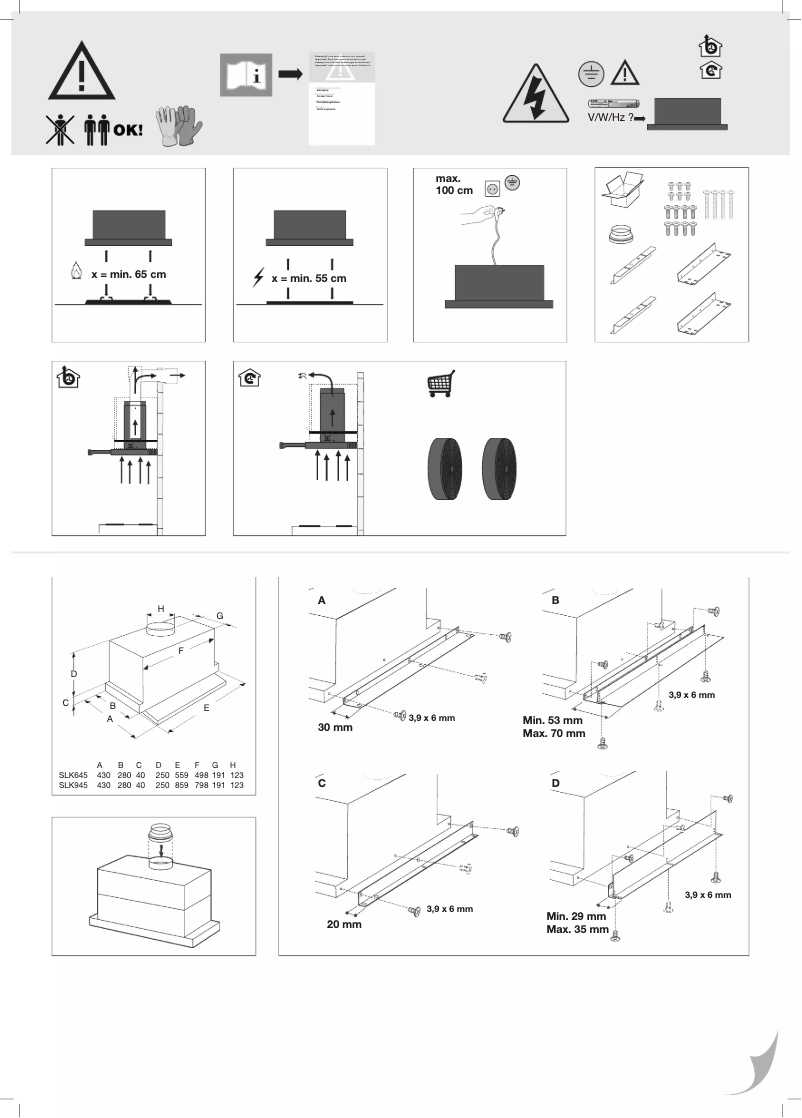 Page 1 of the manual Installation Guide Pelgrim SLK645RVS