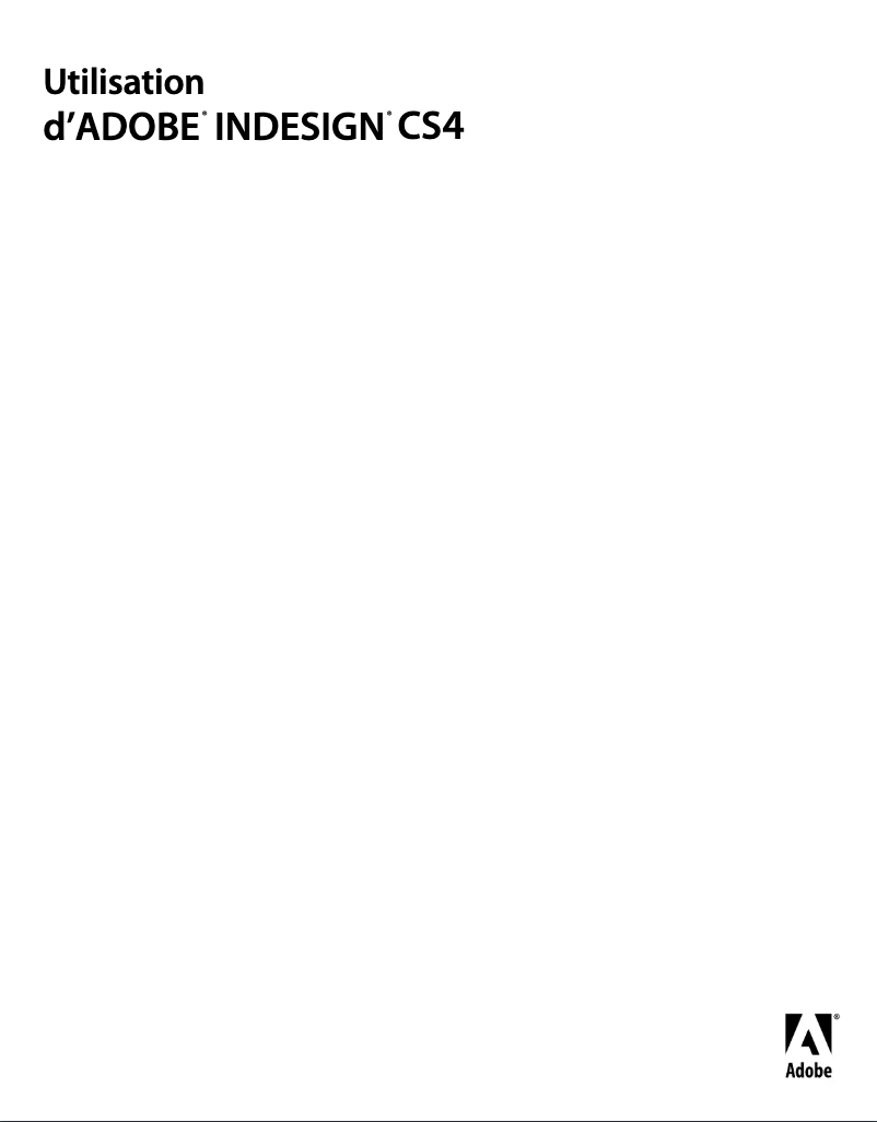 Page 1 of the manual User Manual Adobe InDesign CS4