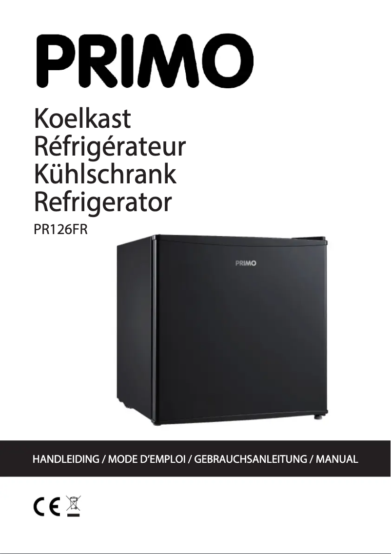 First page image of the manual for PR126FR