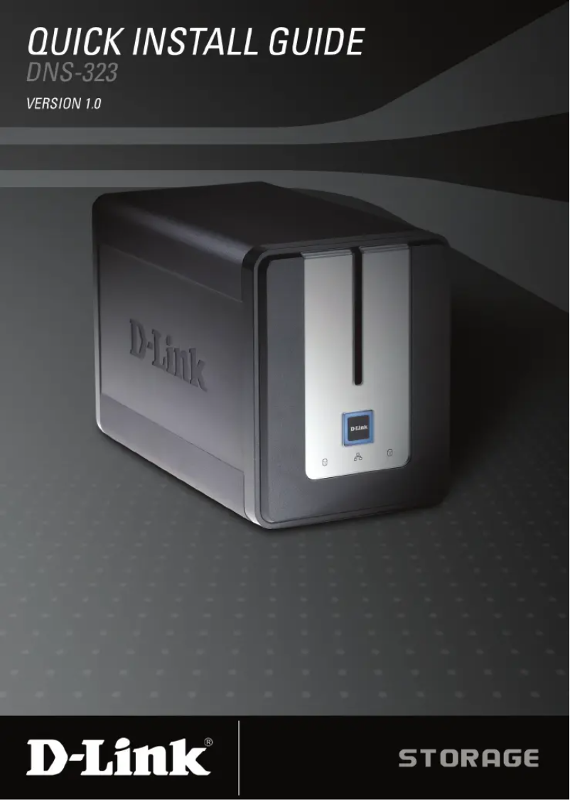 Page 1 of the manual Installation Guide D-Link DNS-323