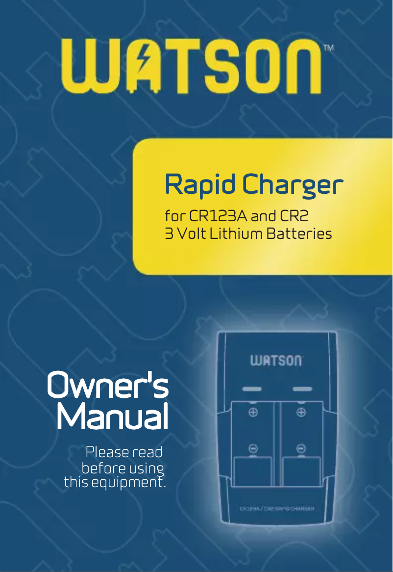 First page image of the manual for ADC-CR123A-II