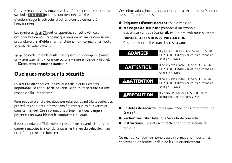 Page 1 of the manual User Manual Honda HR-V (2019)