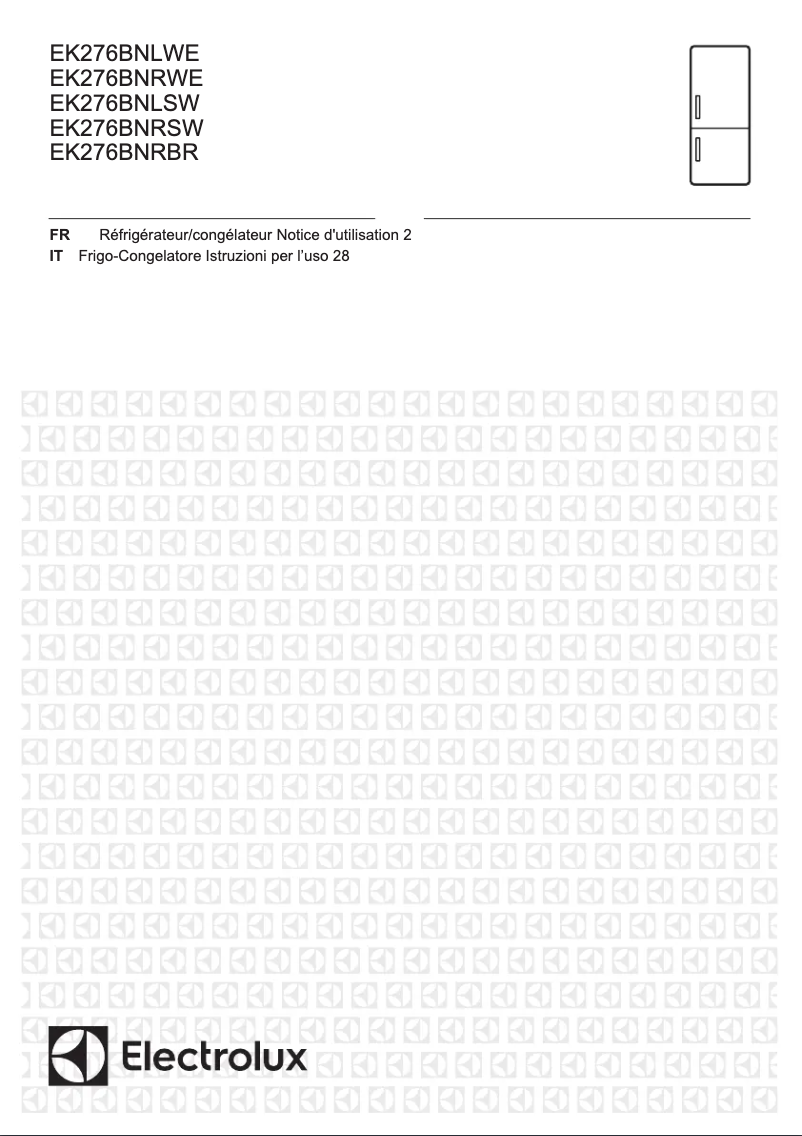 Page 1 of the manual User Manual Electrolux EK276BNRBR