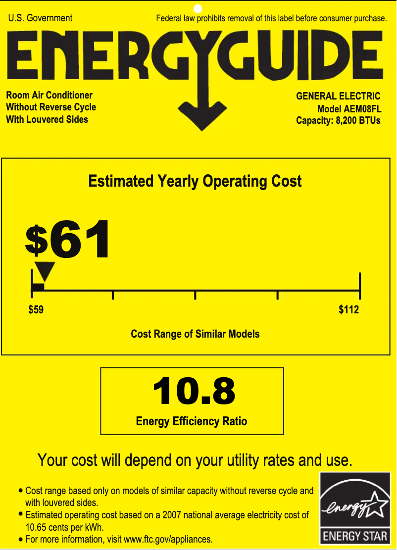 First page image of the manual for AEM08FL