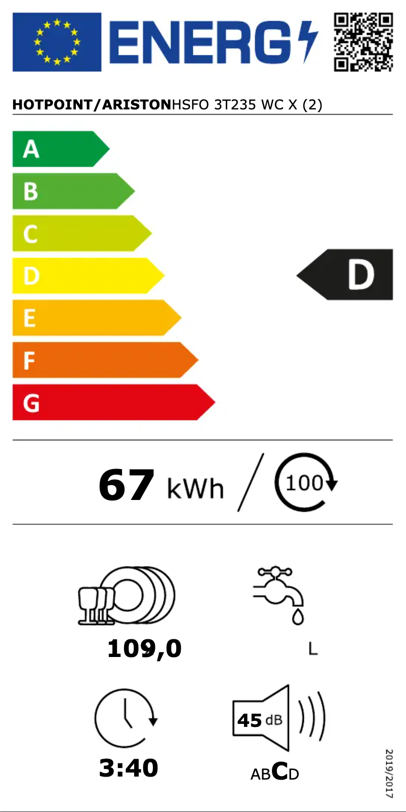 First page image of the manual for HSFO 3T235 WC X