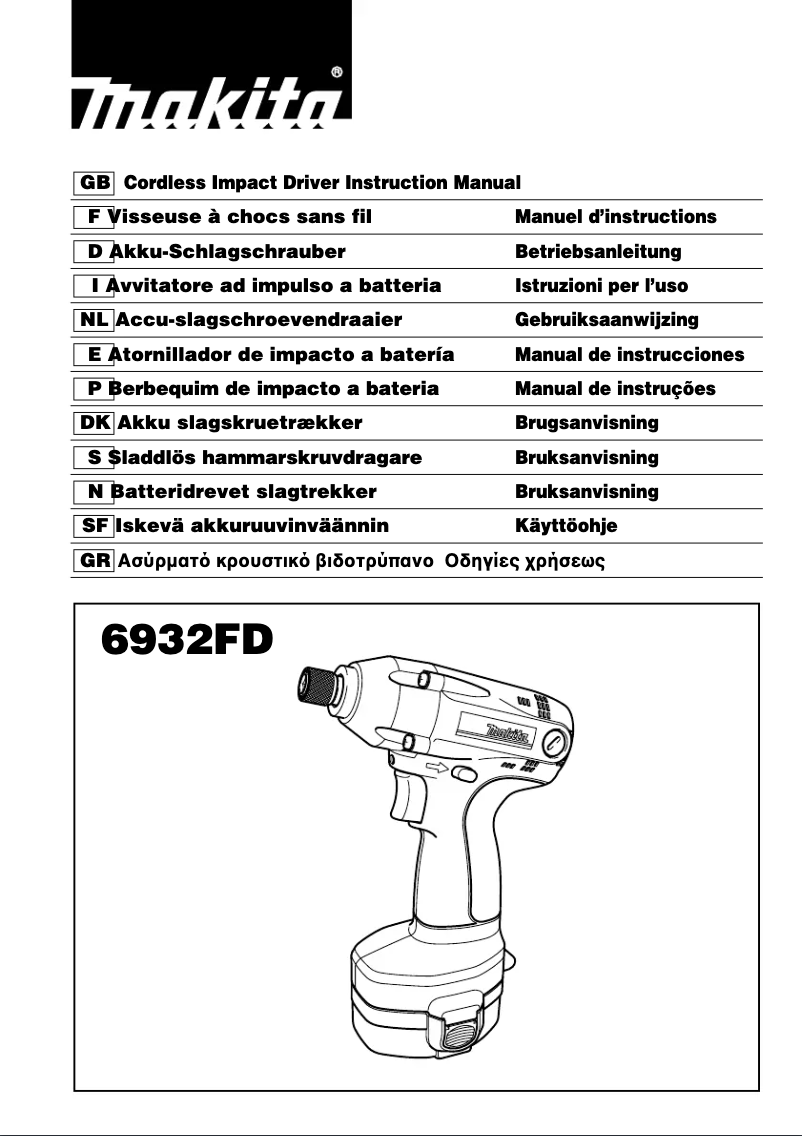 Page 1 of the manual User Manual Makita 6932FD