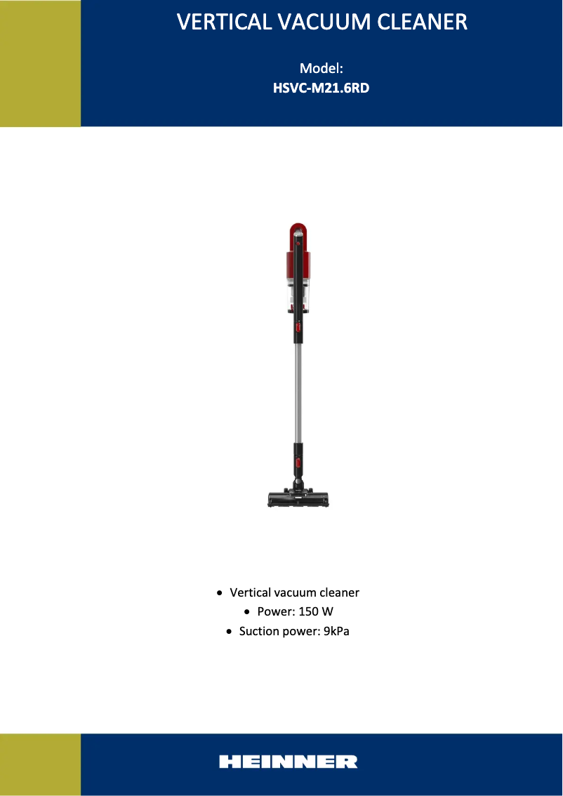 First page image of the manual for HSVC-M21.6RD