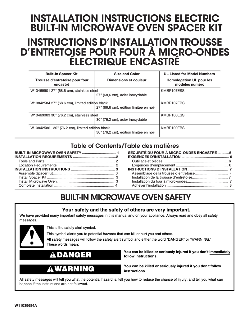 First page image of the manual for W10842586