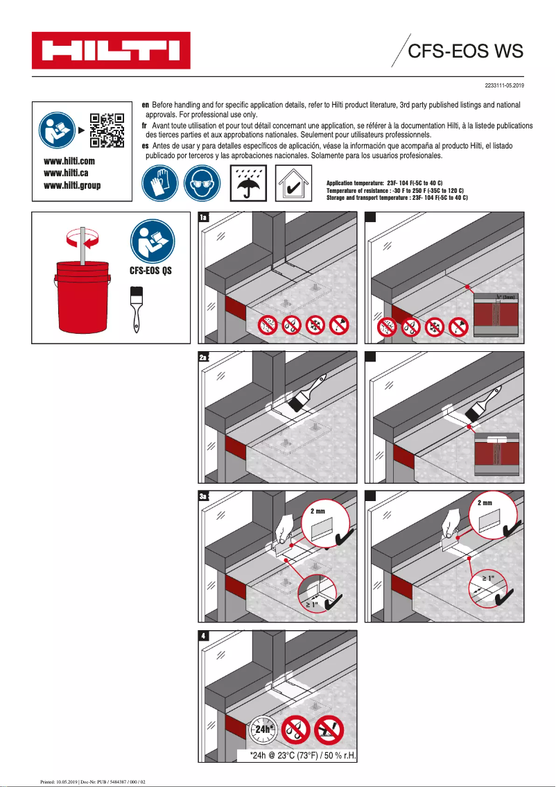 First page image of the manual for CFS-EOS WS