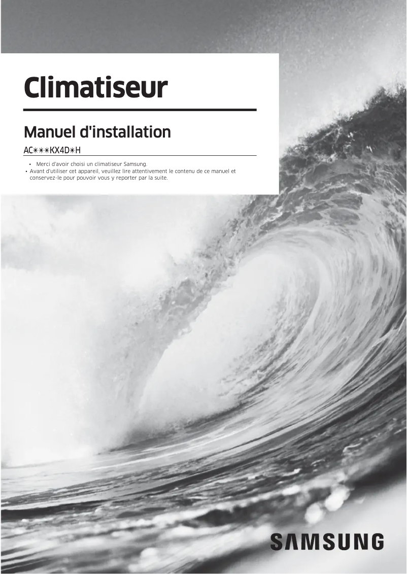 First page image of the manual for AC140KX4DNH