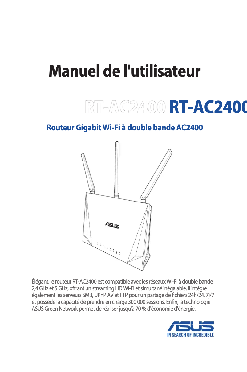 First page image of the manual for RT-AC2400
