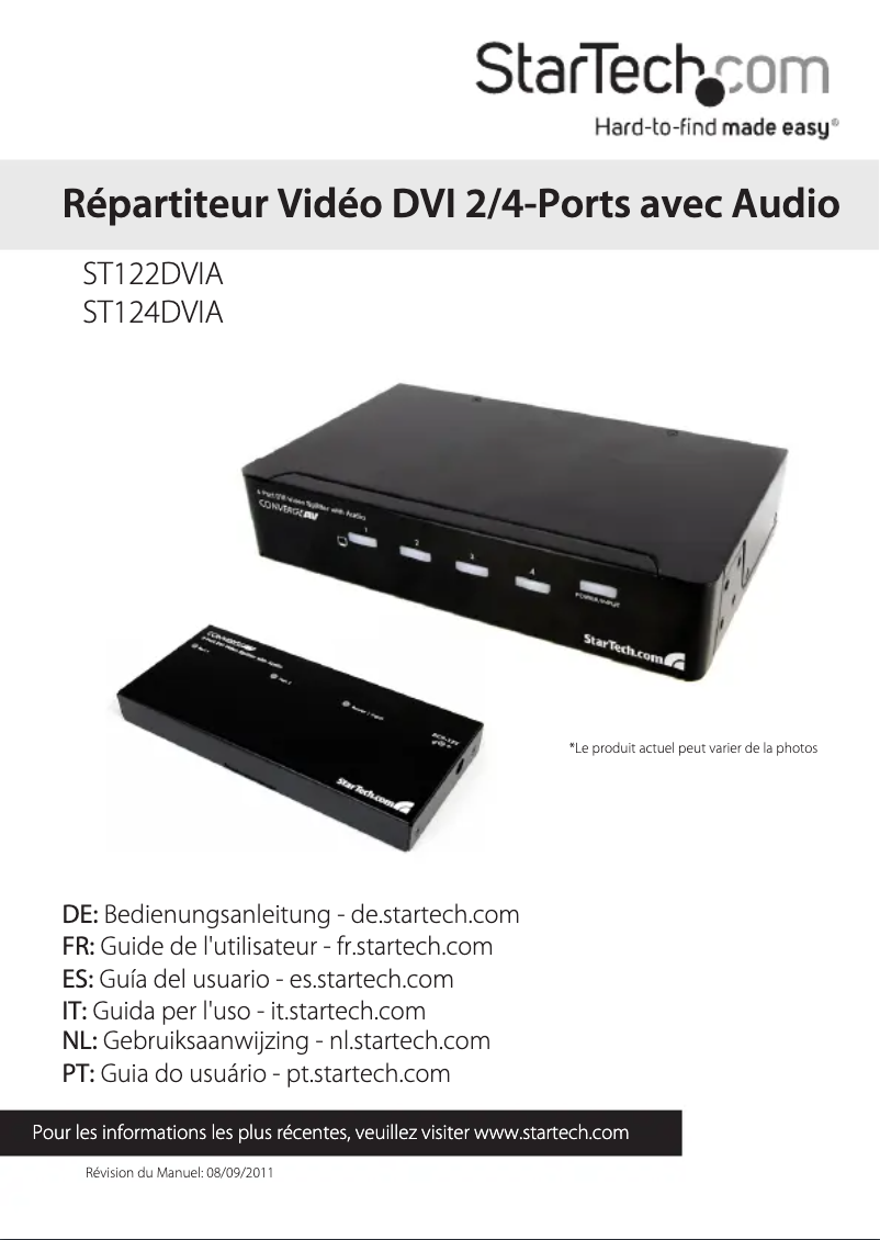 Page 1 of the manual User Manual StarTech.com ST122DVIA