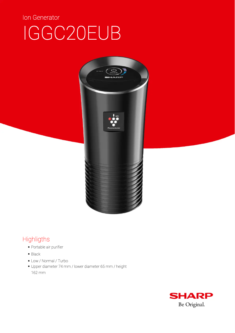 First page image of the manual for IGGC20EUB