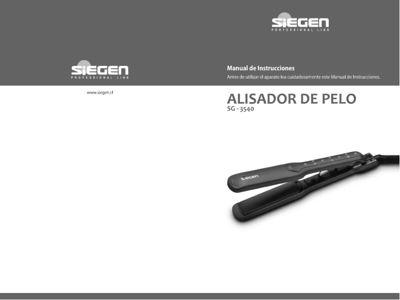 First page image of the manual for SG-3540