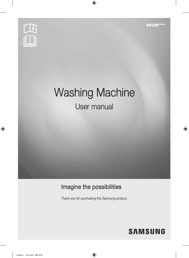 Page 1 of the manual User Manual Samsung WW10H8430EW