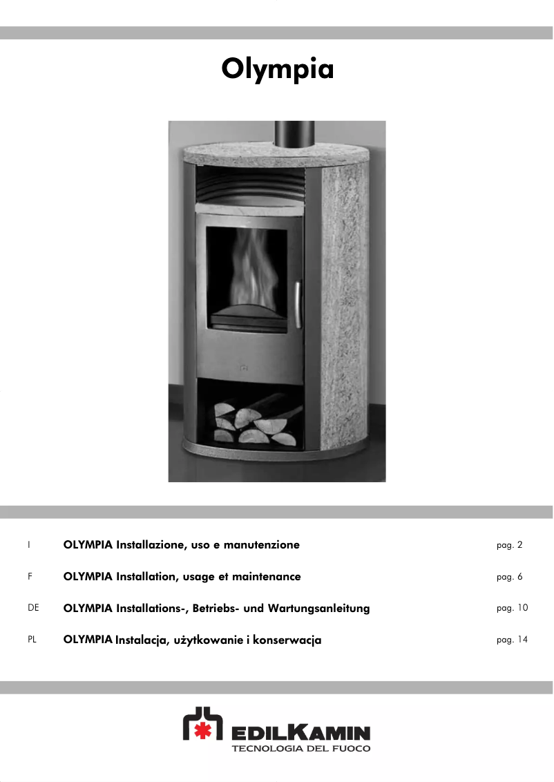 First page image of the manual for OLYMPIA