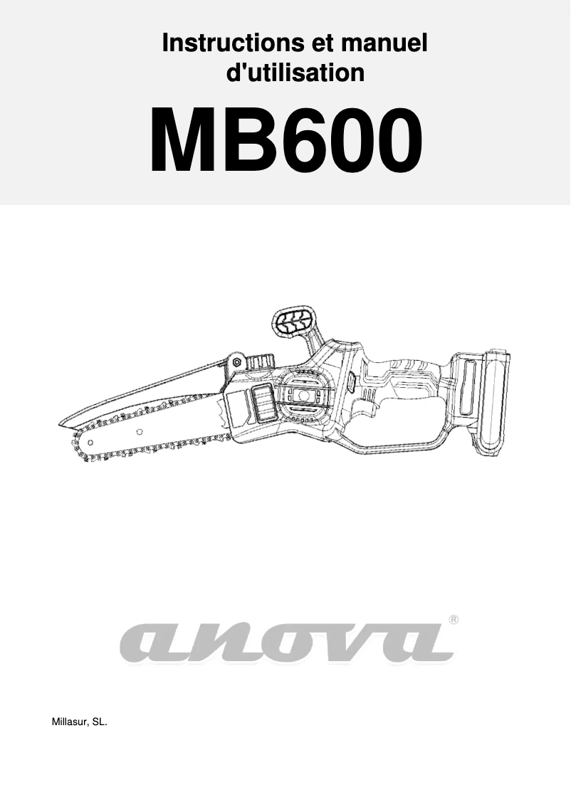 First page image of the manual for MB600