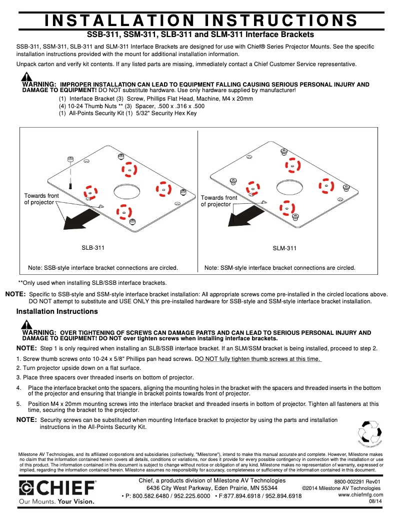 First page image of the manual for SSB311