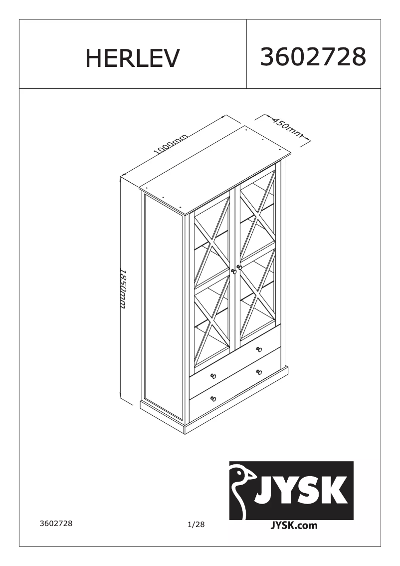 Page 1 of the manual User Manual JYSK Herlev (100x185x45)