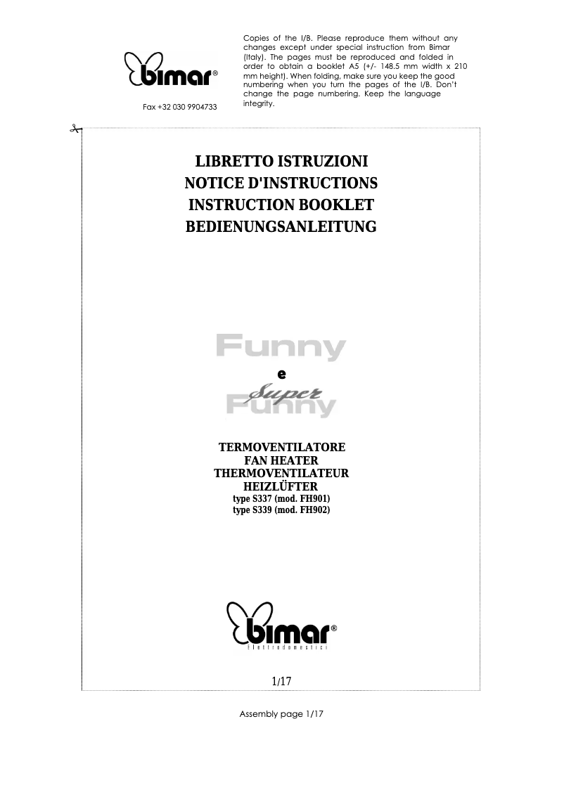 First page image of the manual for S339.EU