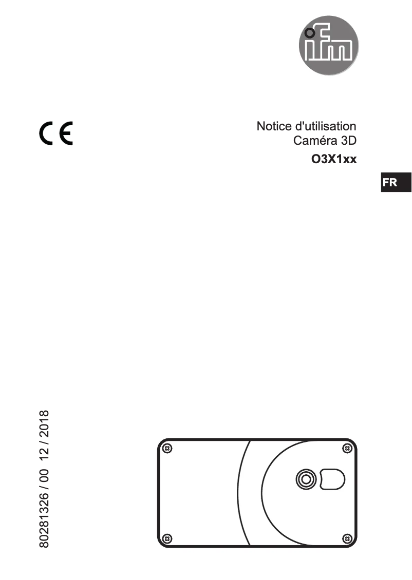 Page 1 of the manual User Manual IFM O3X100