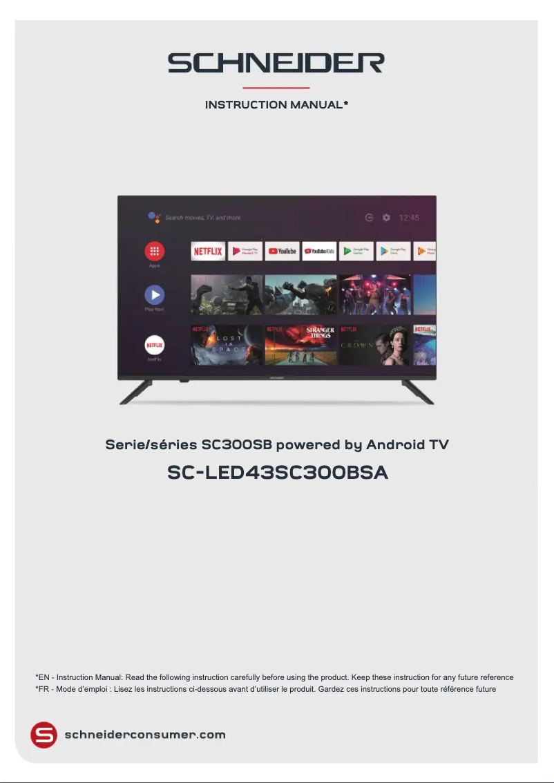 First page image of the manual for SC300BSA