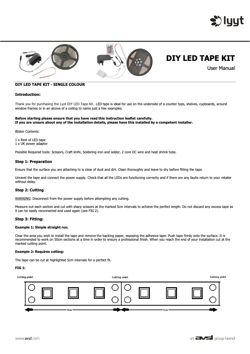 First page image of the manual for DIY-PK60